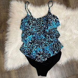 One Piece Swimsuit Animal Print Women's 10